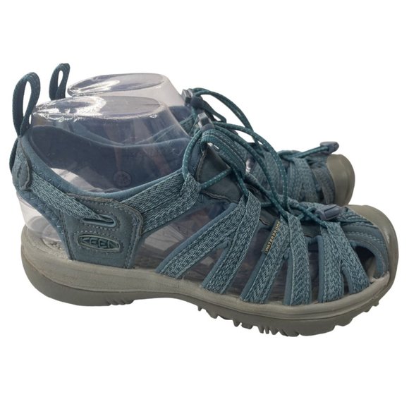 Keen Women's Whisper Blue Waterproof Outdoor Fisherman Sport Sandals Size 7M EUC - Picture 1 of 8
